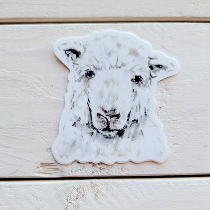 Sheep Face Vinyl Sticker