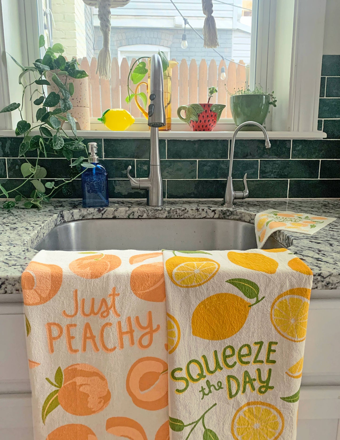 Peach Tart Tea Towel Set
