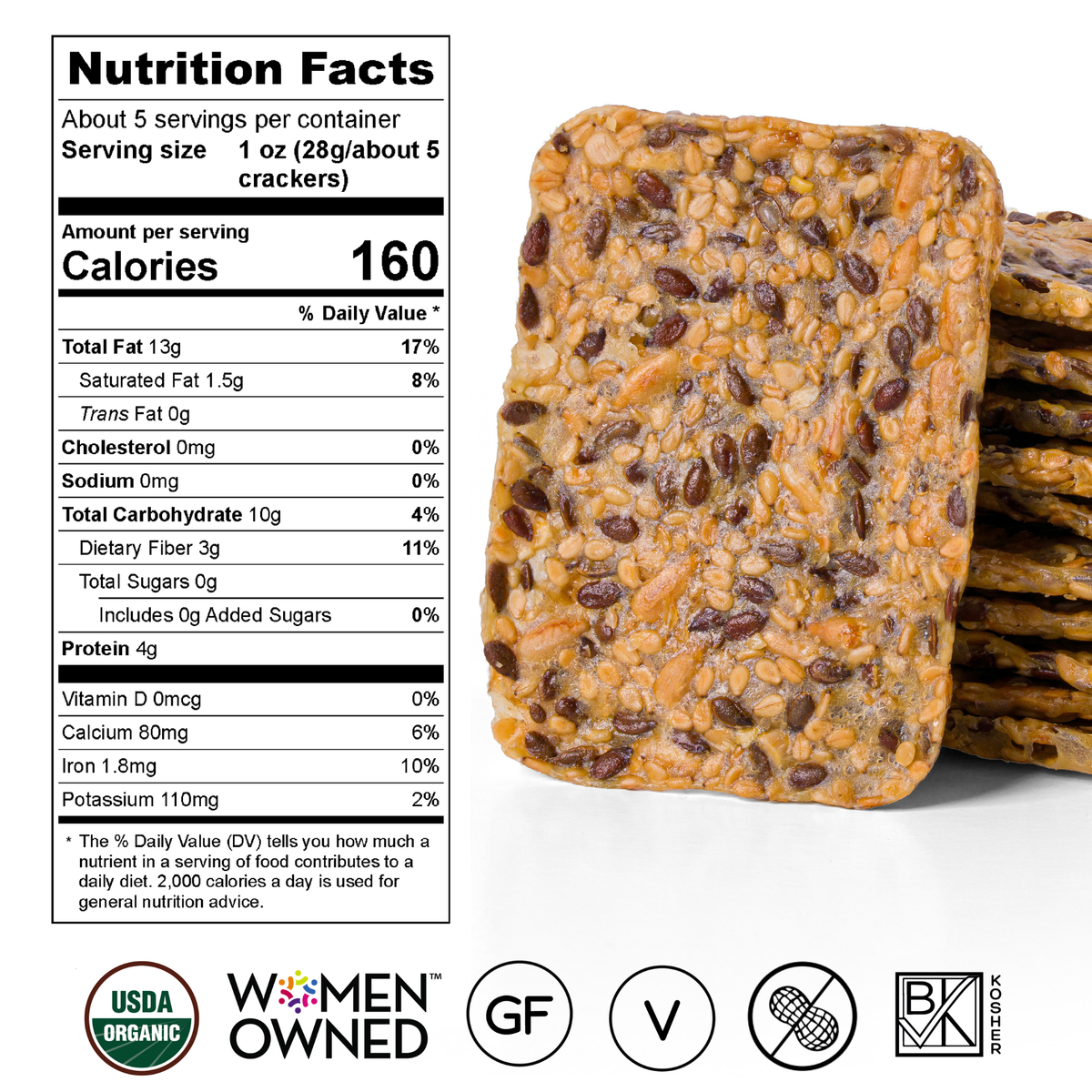 NEW: Salt-Free Crackers- 5oz - 12 Per Case