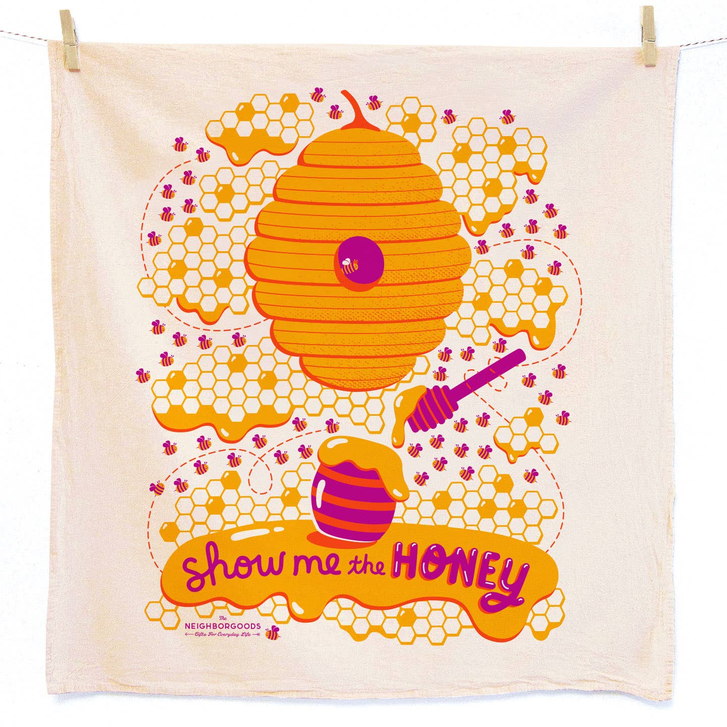 Pollinator Garden Tea Towel