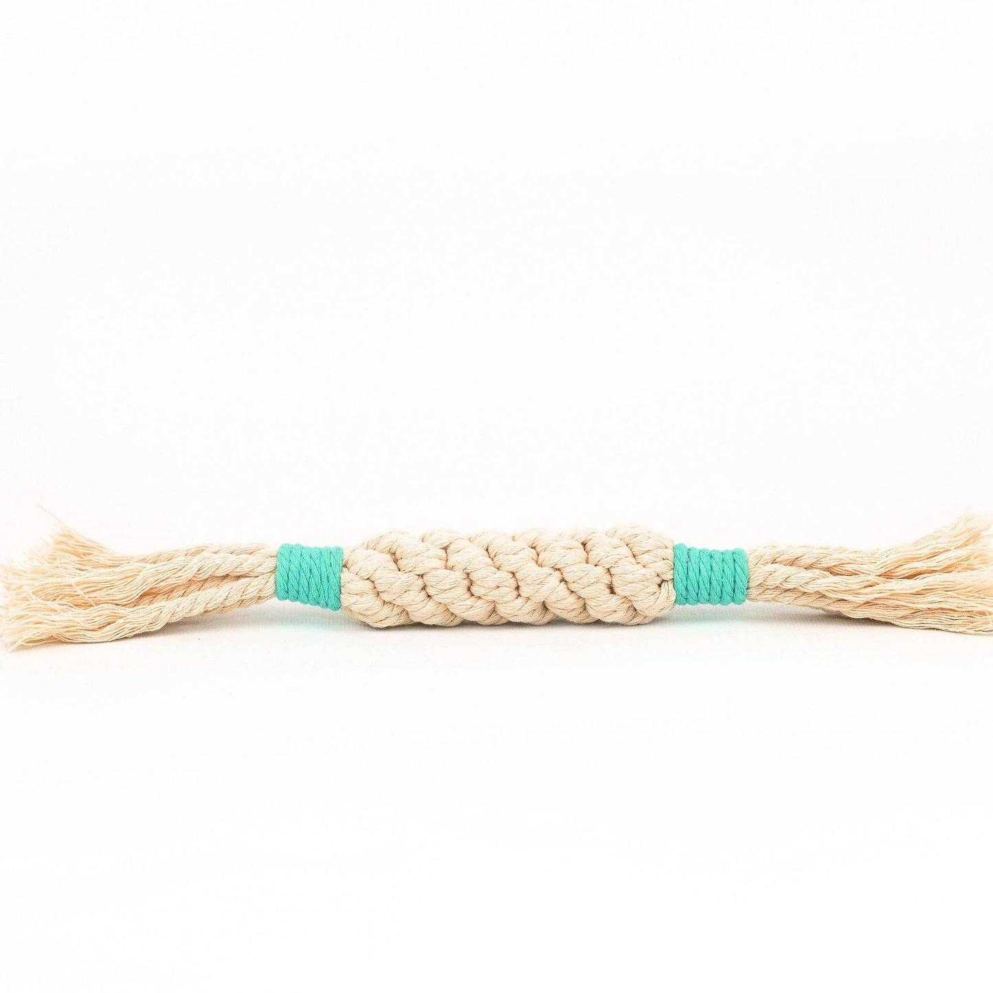 Sustainable Macrame Candy Dog Rope Toy