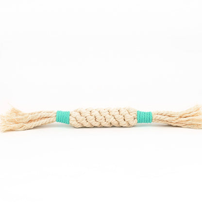 Sustainable Macrame Candy Dog Rope Toy