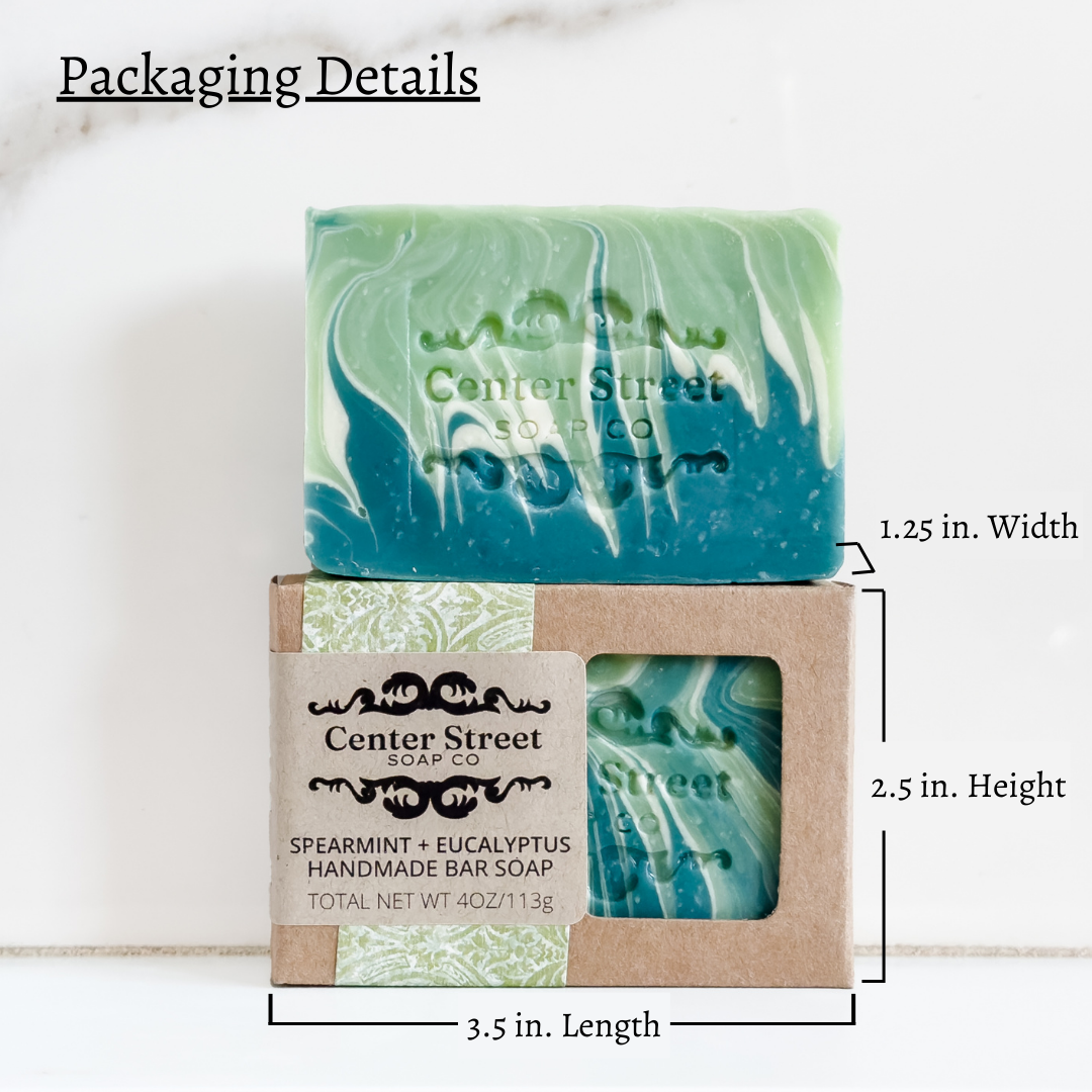 Spearmint + Eucalyptus Vegan Handmade Soap Bar
