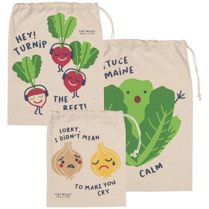 Funny Food Reusable Produce Bag Set
