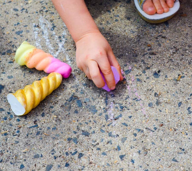 Rainbow Unicorn Sidewalk Chalk