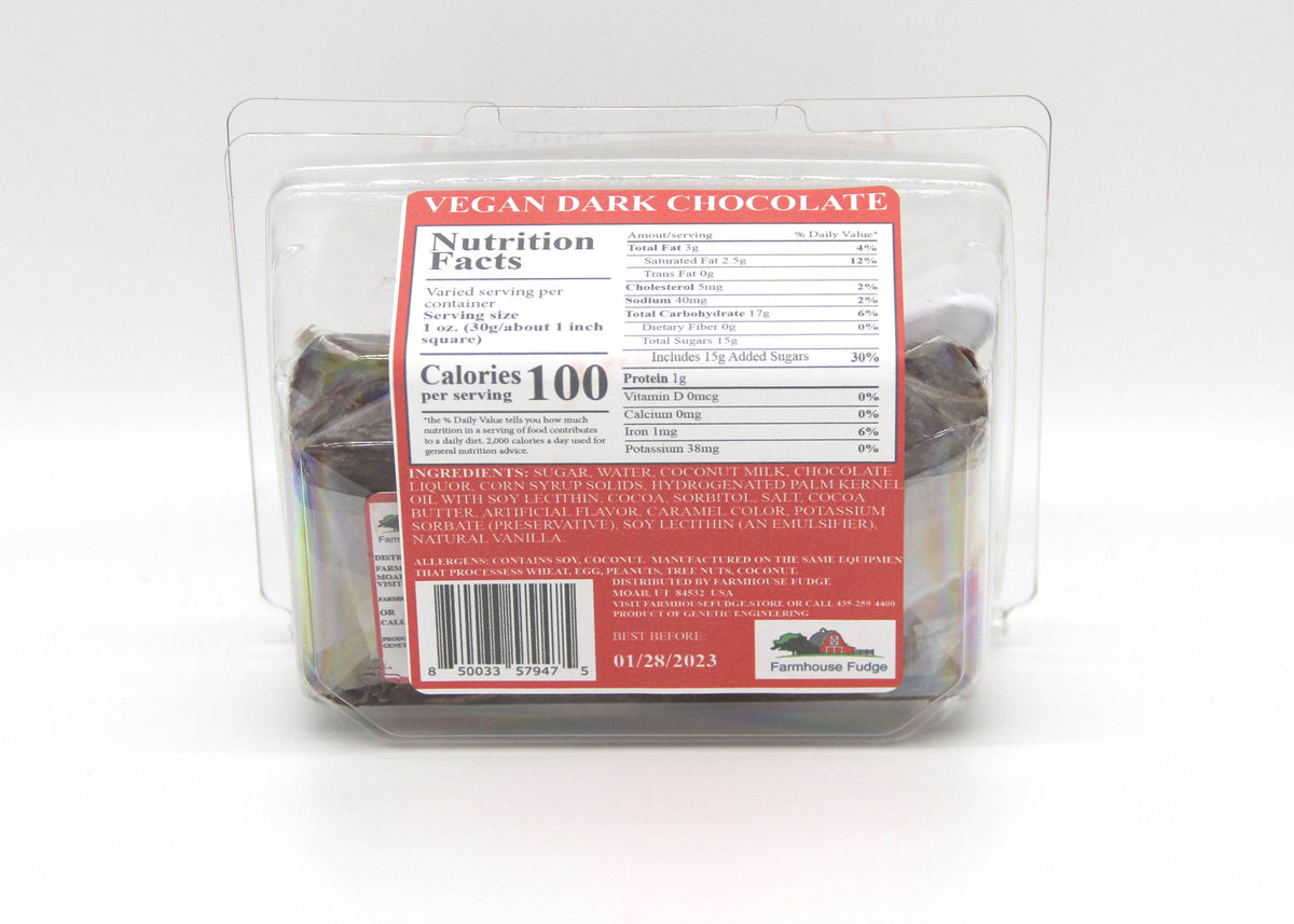 Vegan Dark Chocolate Fudge 8 oz.