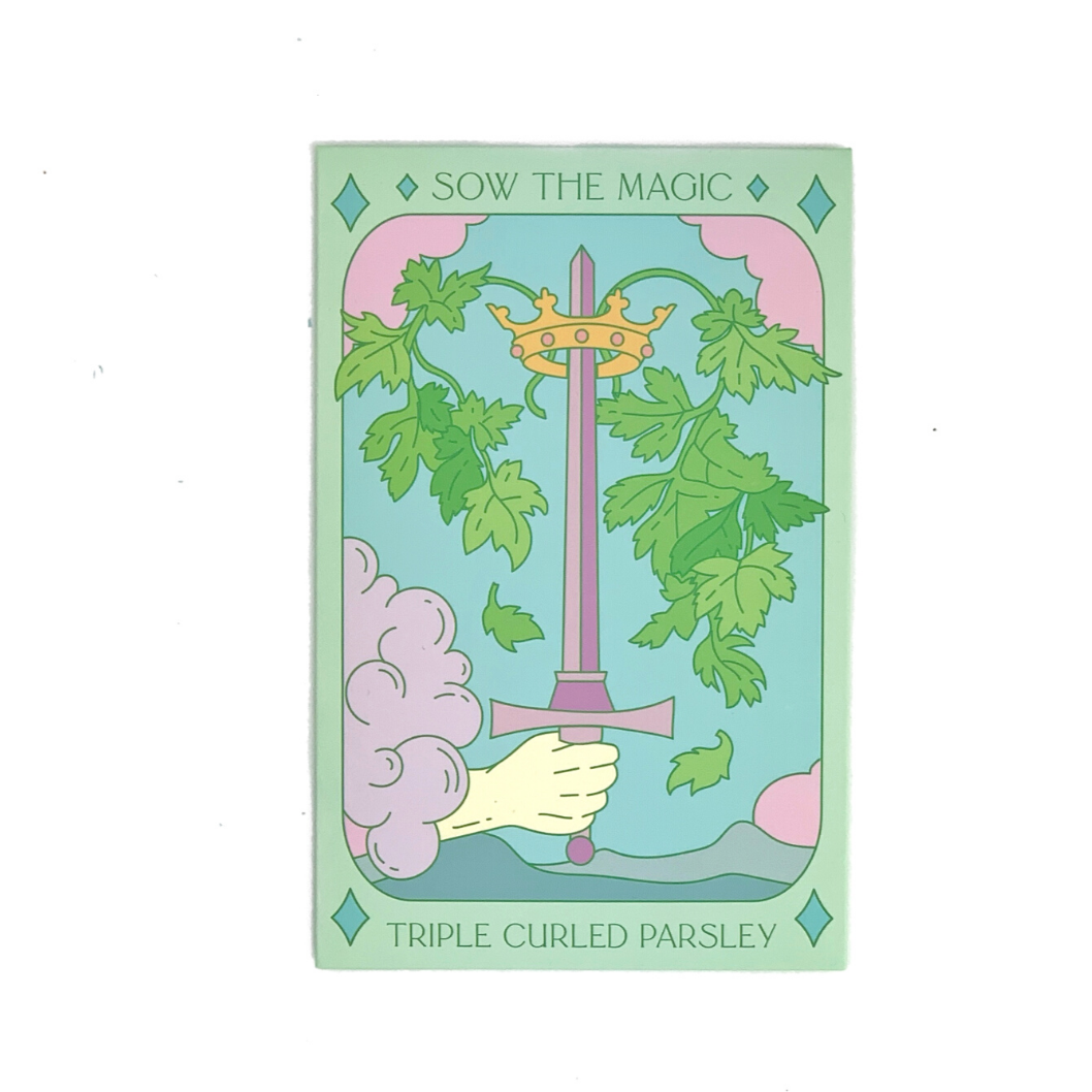 Triple Curled Parsley Tarot Garden + Gift Seed Packet