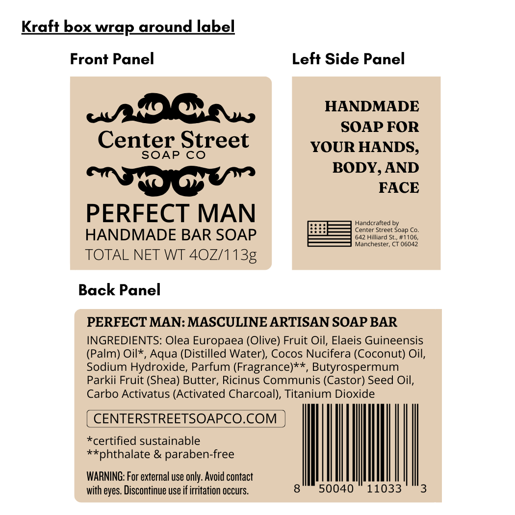 Perfect Man Vegan Handmade Soap Bar For Men