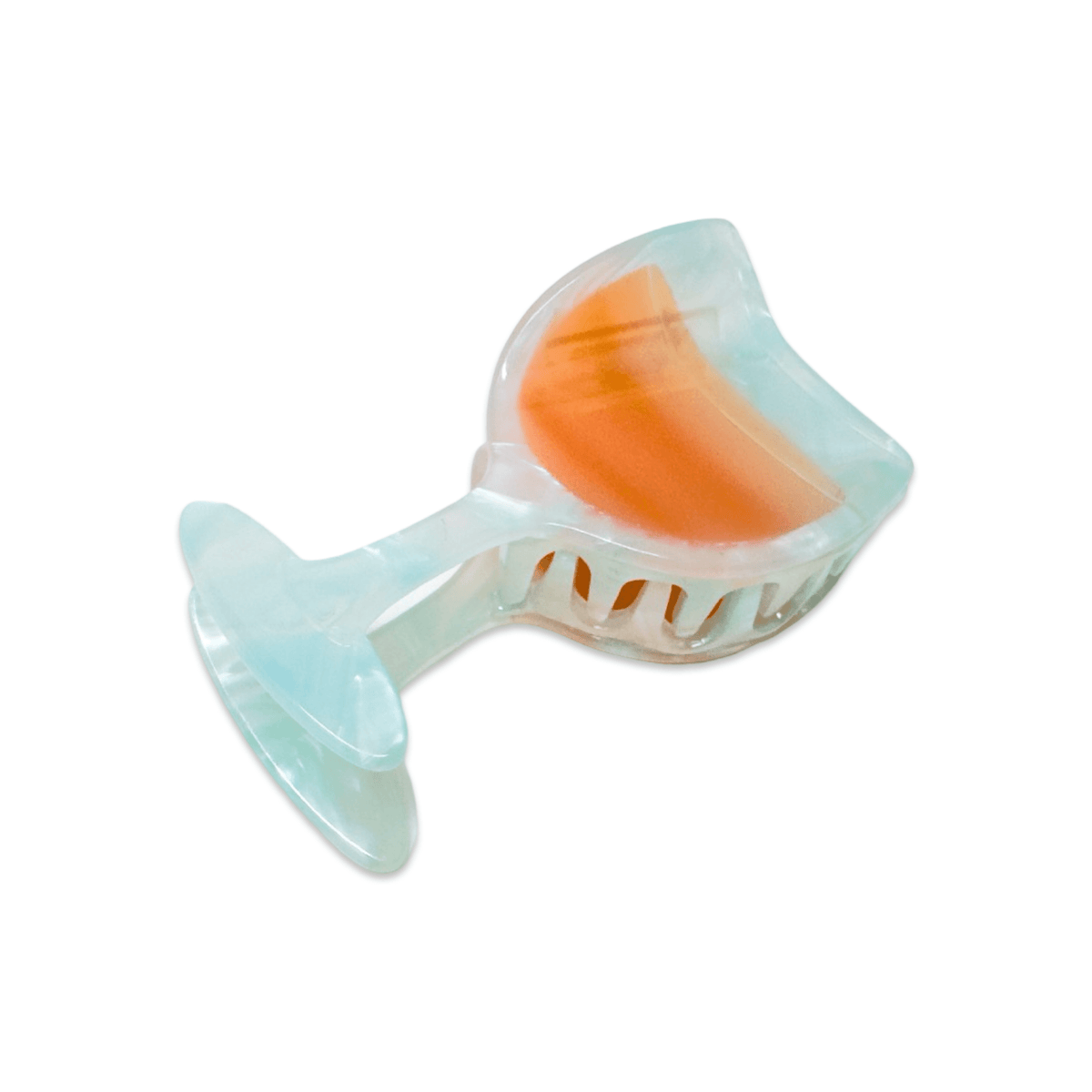 Rose Wine Glass Hair Claw Clip