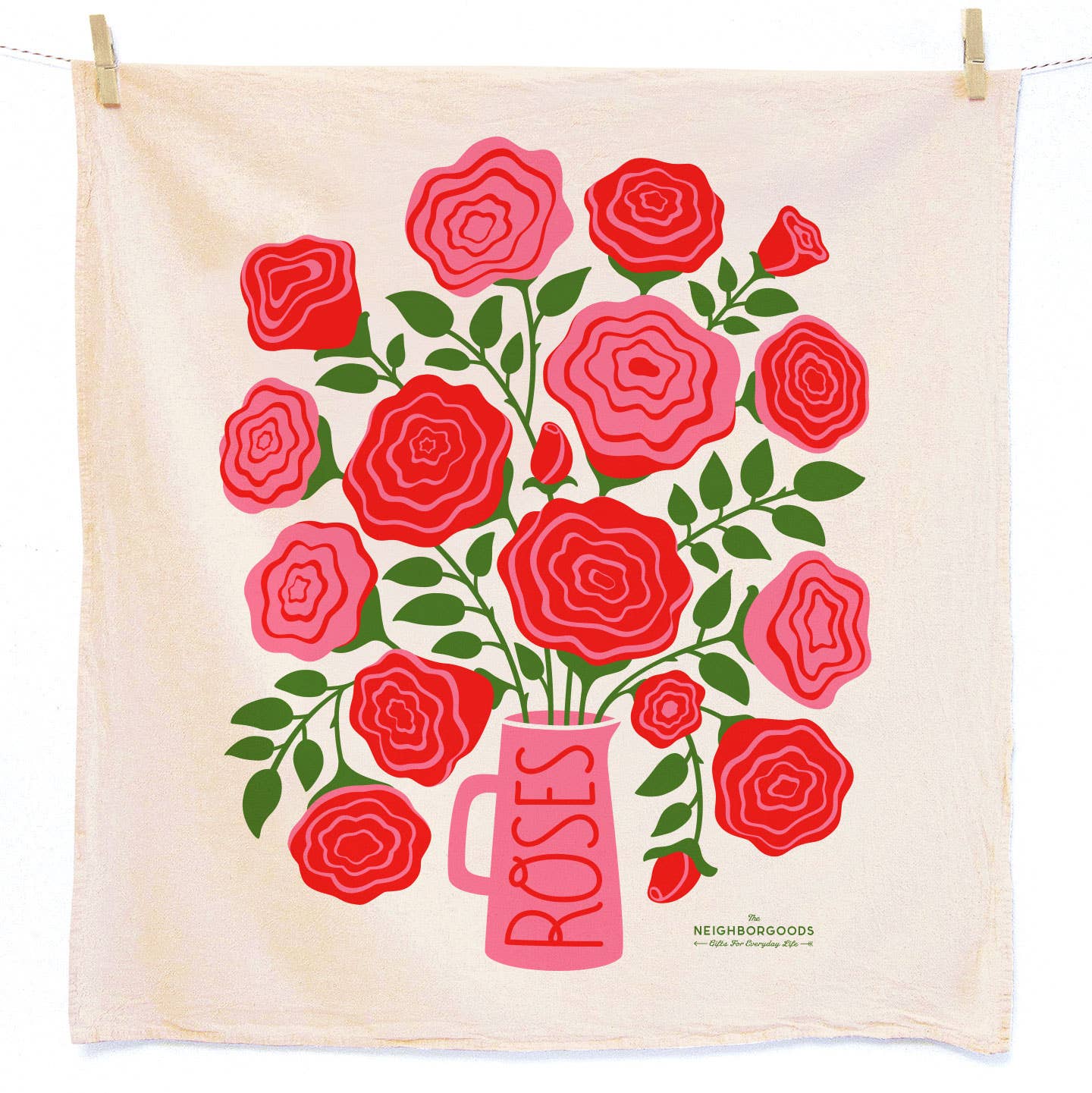 Edible Flowers Tea Towel Set