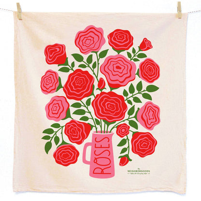 Edible Flowers Tea Towel Set