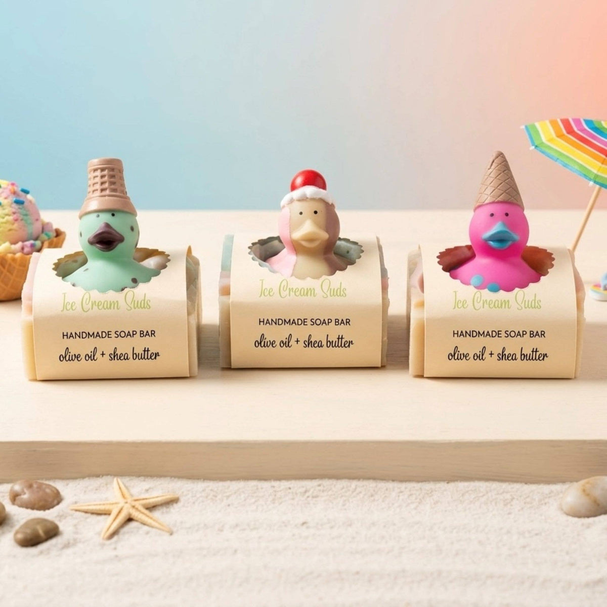 Ice Cream Suds Handmade Novelty Soap Bar