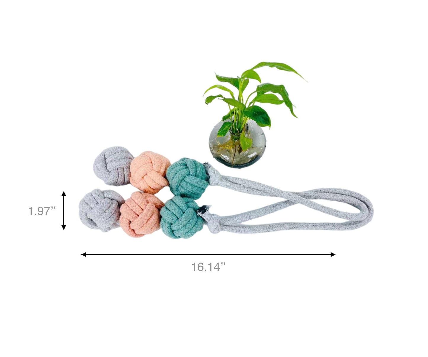 Sustainable Rope Looped Ball Dog Toy
