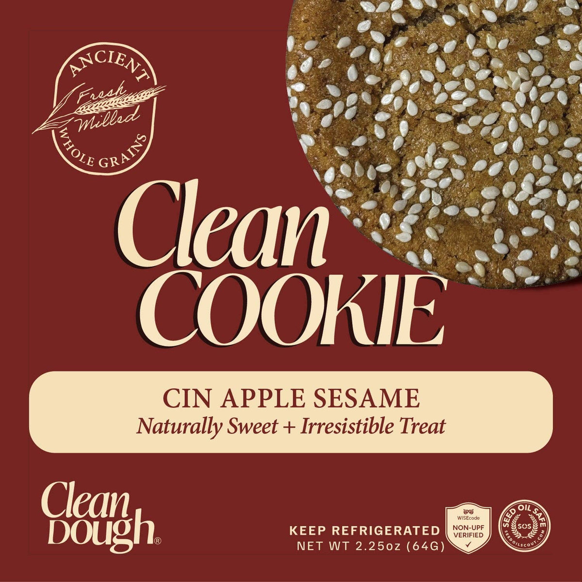 Apple Tahini Clean Cookie
