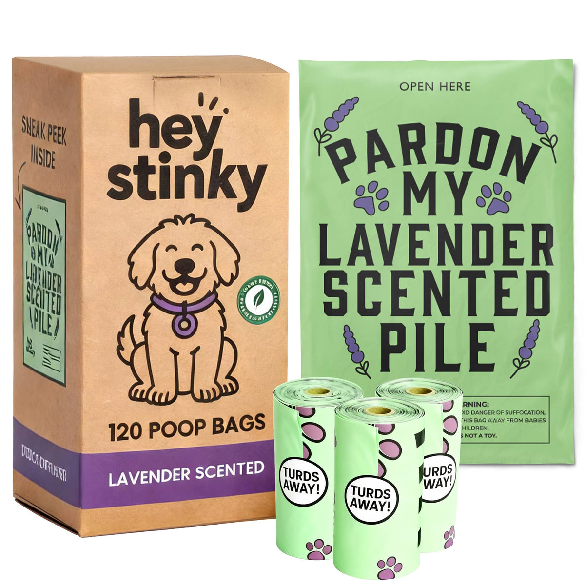 Lavender Dog Poop Bags