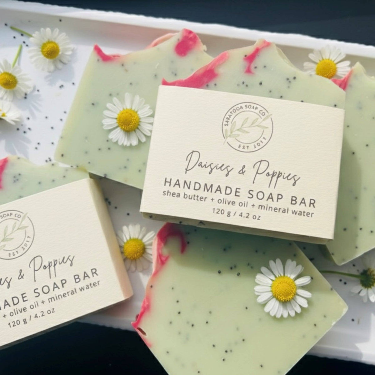 Daisies & Poppies Handmade Soap Bar
