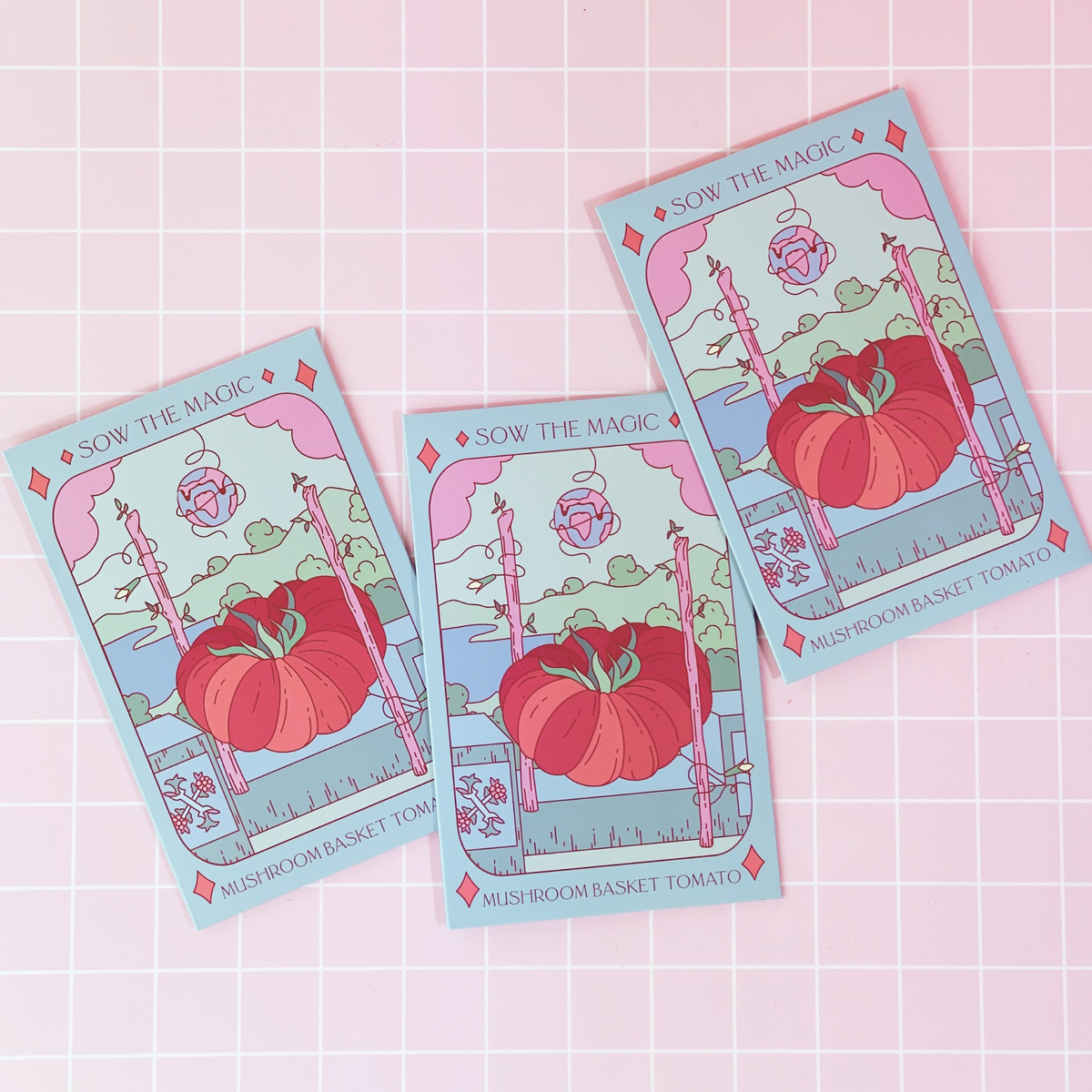 Mushroom Basket Tomato Tarot Garden