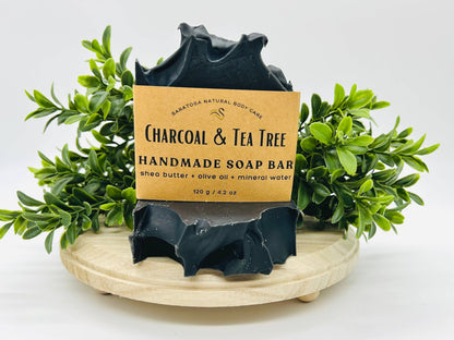 Charcoal Tea Tree Handmade Soap Bar