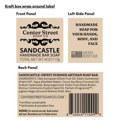 Sandcastle Summer Handmade Bar Soap