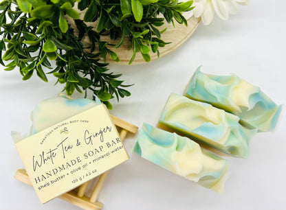 White Tea Ginger Handmade Soap Bar