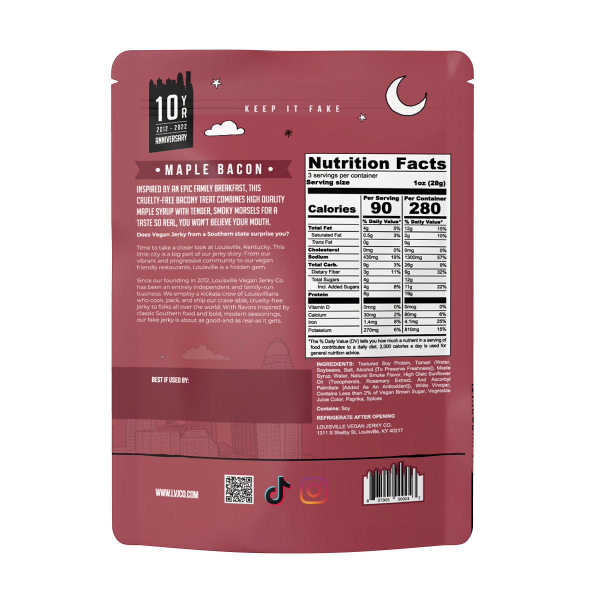 Vegan & Plant Based Maple Bacon Jerky