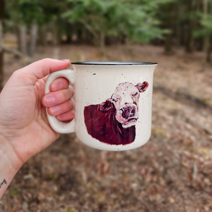 Hereford Brown and White Cow Mug