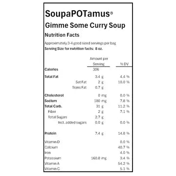 Soupapotamus Gimme Some Curry Shelf-Stable Dry Soup