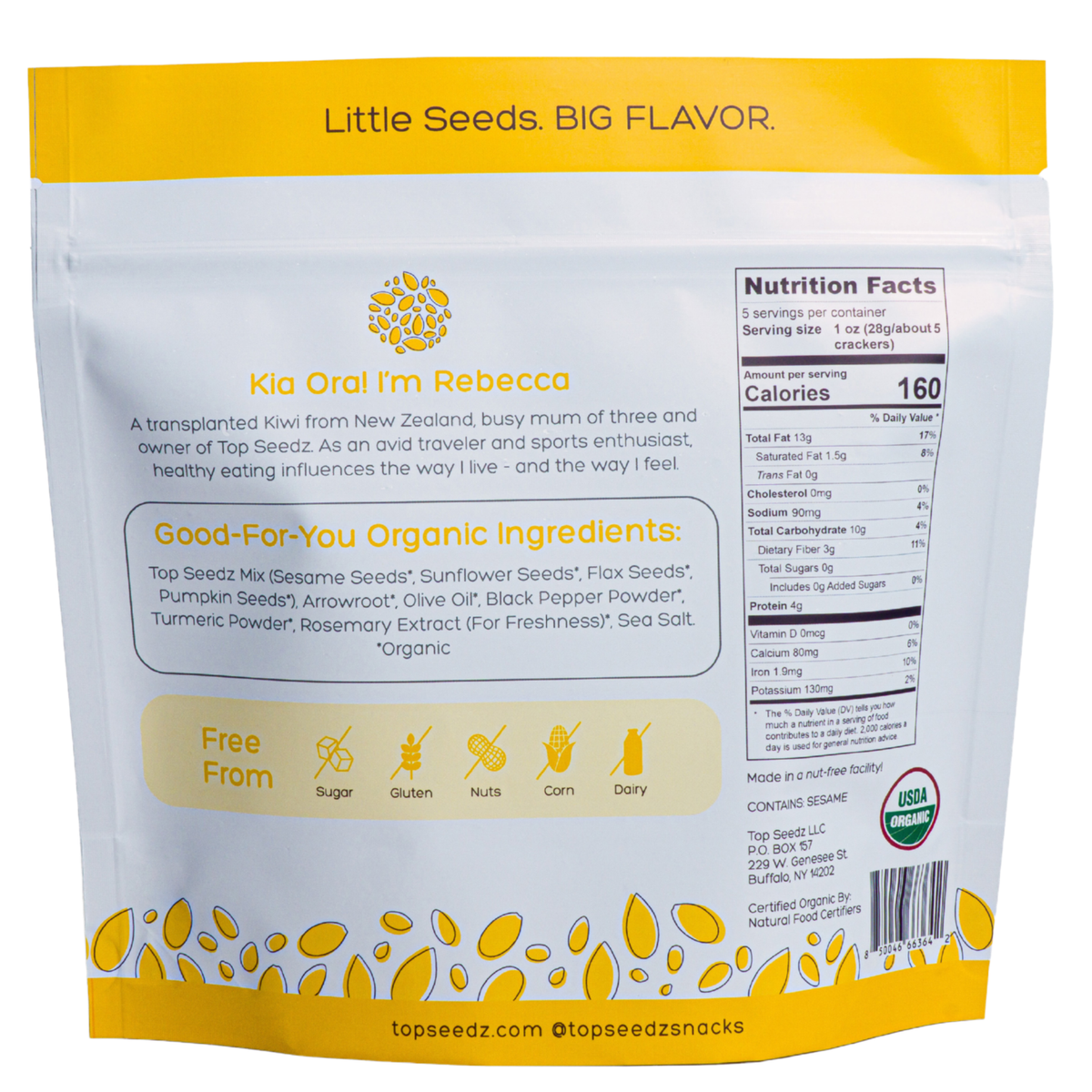 NEW: Black Pepper & Turmeric Crackers - 5oz - 12 Per Case
