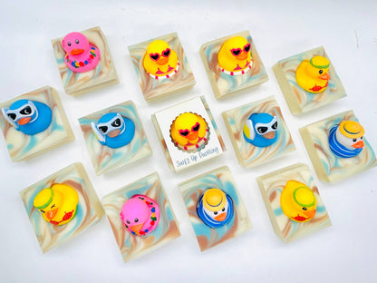 Summer Surf's Up Duckling Handmade Soap Bar for Kids