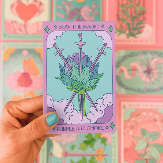 Purple Artichoke Tarot Garden