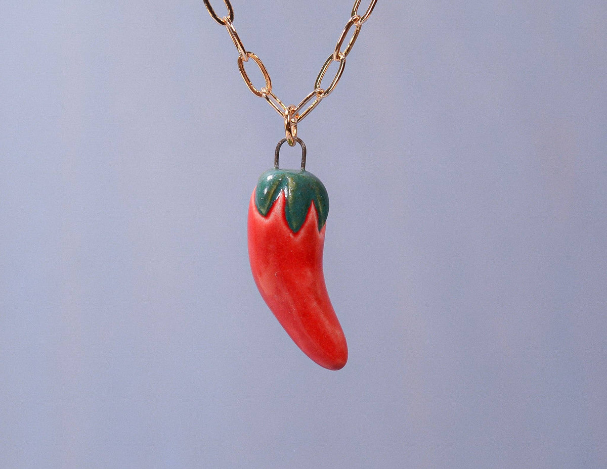 Pepper Ceramic Charm Necklace