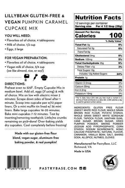 Pumpkin Caramel Cupcake Mix (Vegan & GF)