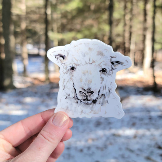 Sheep Face Vinyl Sticker
