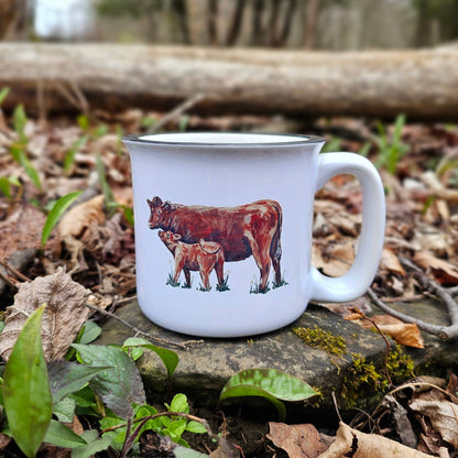 Mom and Baby Cow Coffee Mug