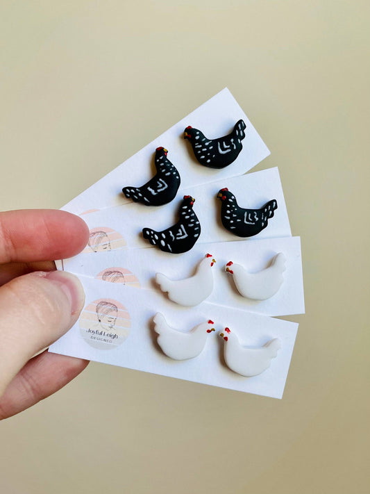 Chicken Stud Earrings