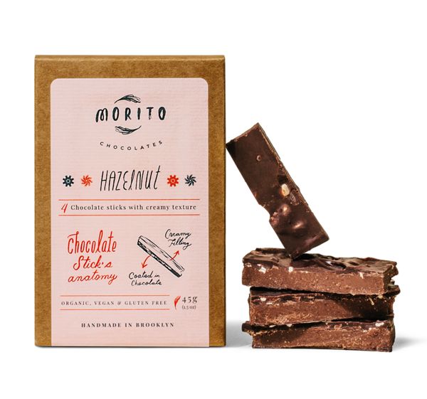 Hazelnut Vegan Chocolate Sticks