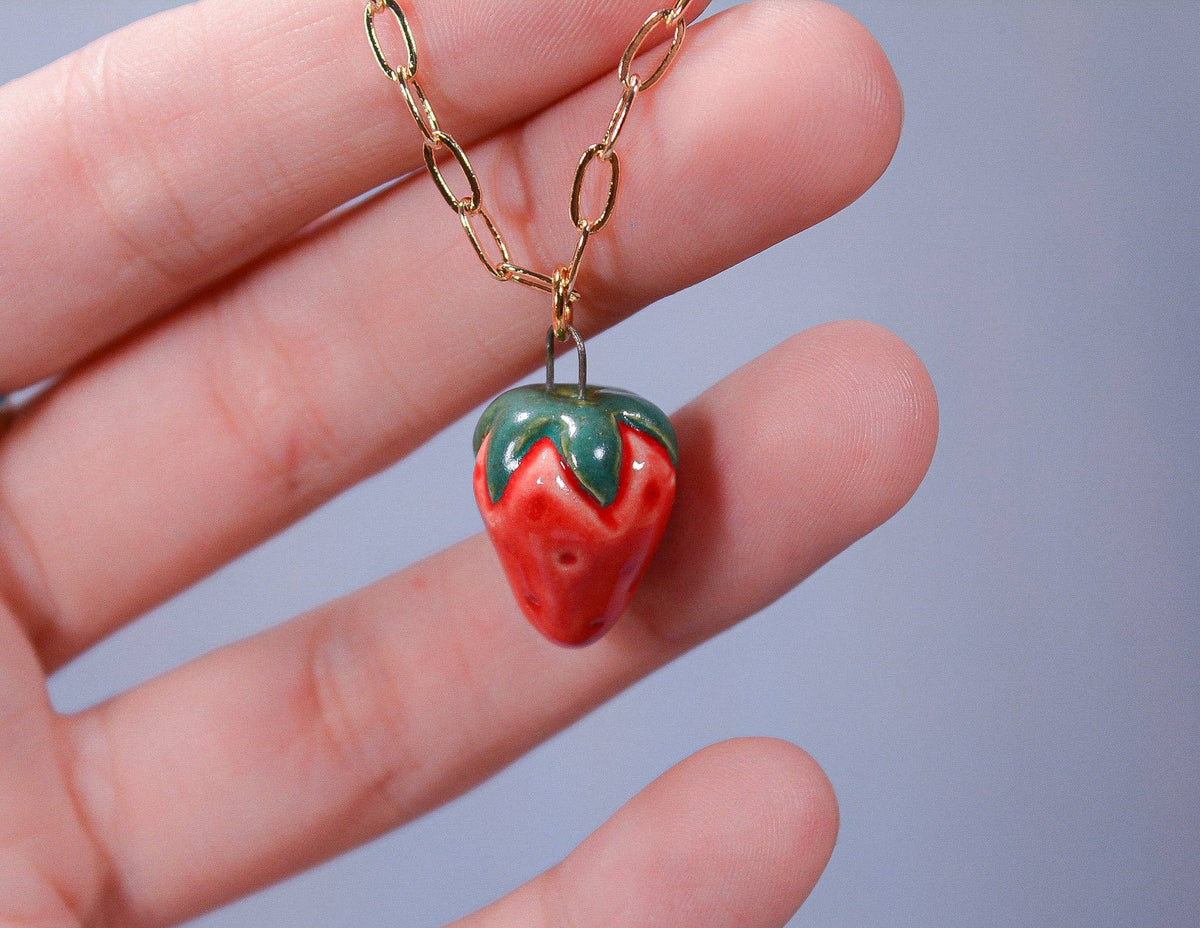Strawberry Charm Necklace