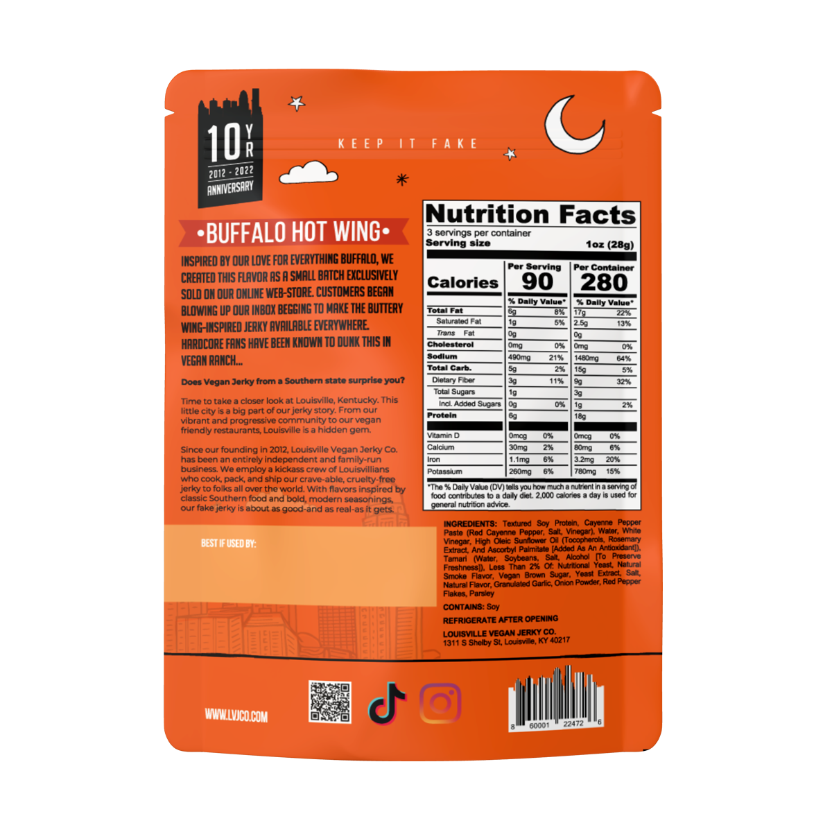 Vegan Buffalo Hot Wing Jerky