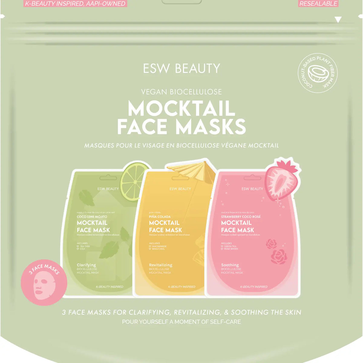 Mocktail Biocellulose Face Mask Set