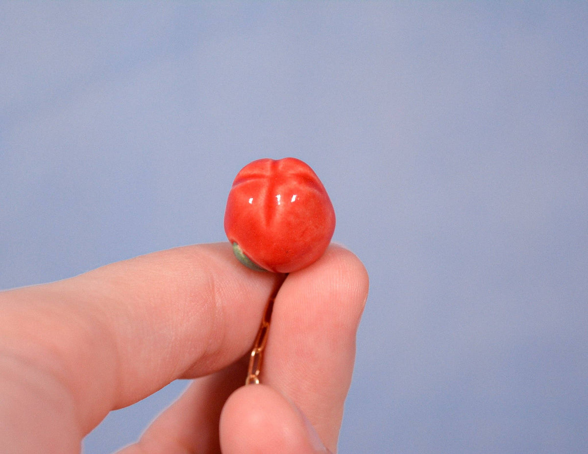 Apple Ceramic Charm Necklace