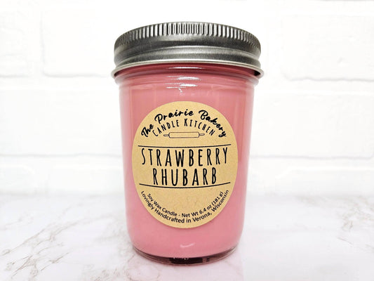 Strawberry Rhubarb Scented Soy Wax Candle