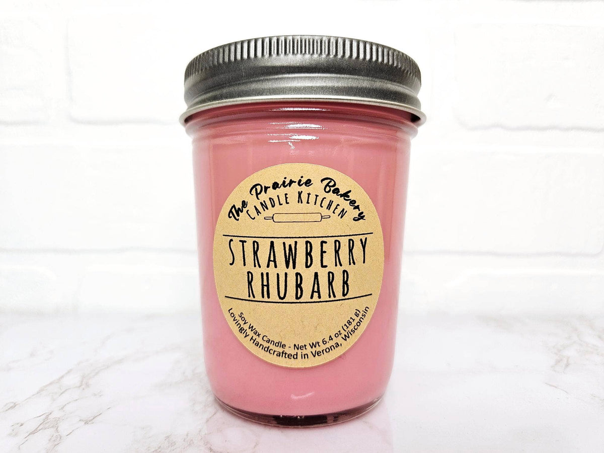 Strawberry Rhubarb Scented Soy Wax Candle