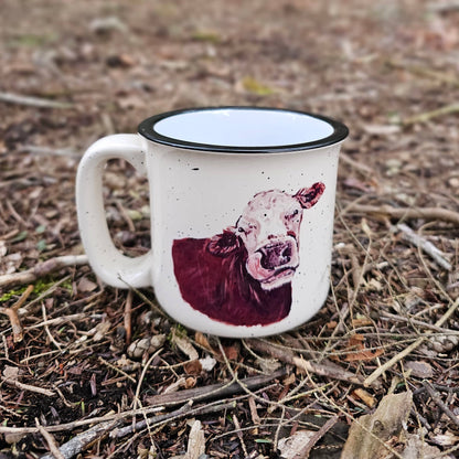 Hereford Brown and White Cow Mug