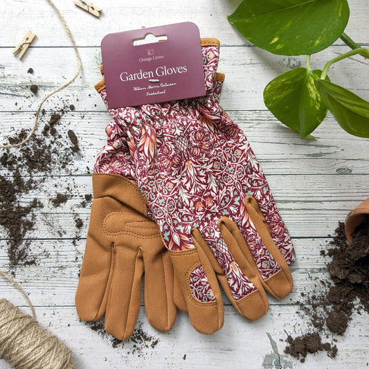 Orange Grove Gardening Gloves - William Morris Snakeshead