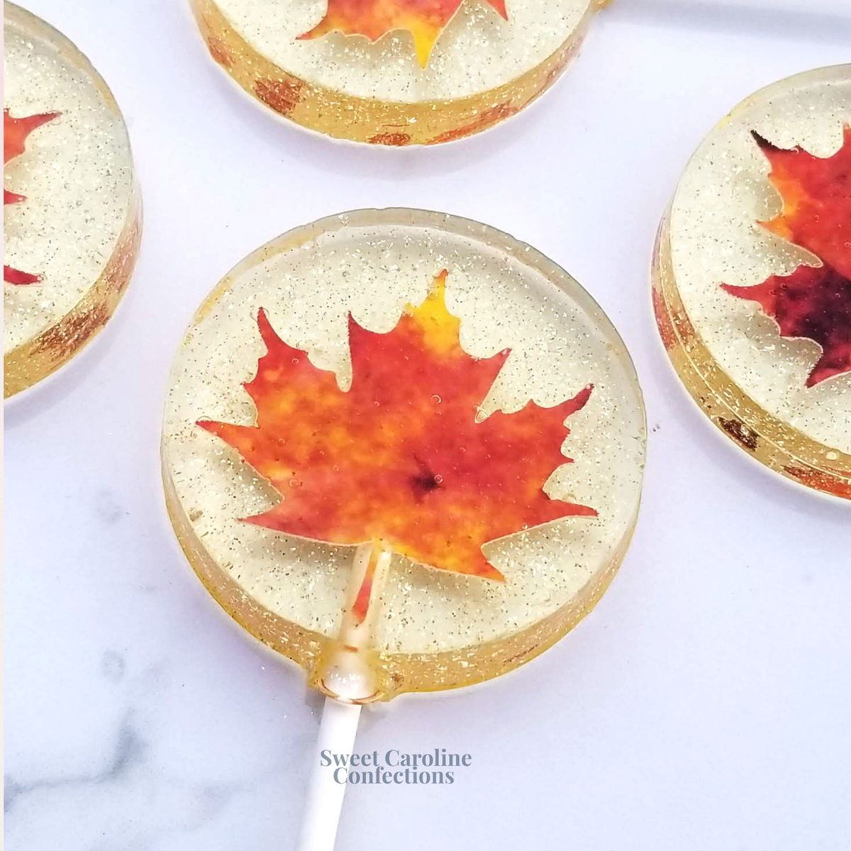 Fall Leaf Lollipops, Caramel Flavor