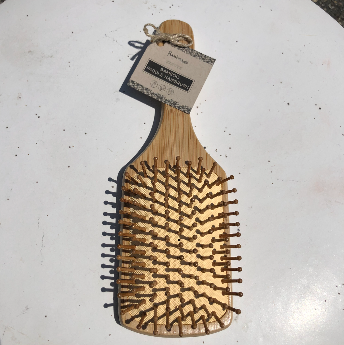 Bamboo Paddle Square Hairbrush