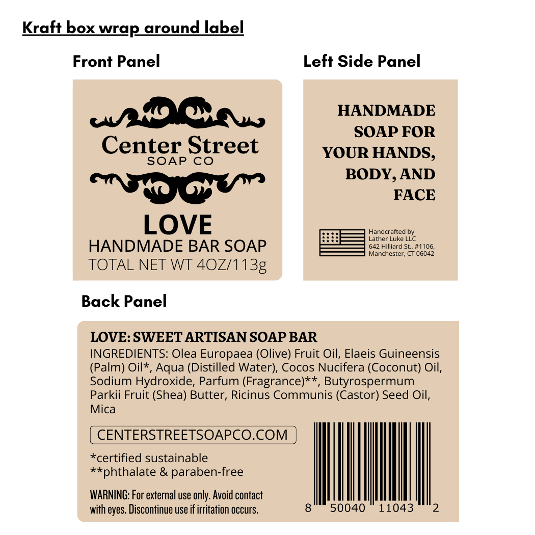 Love Vegan Rainbow Handmade Soap Bar