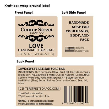 Love Vegan Rainbow Handmade Soap Bar