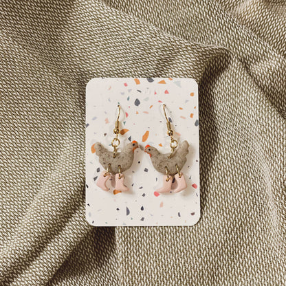 Chickens with Boots Earrings