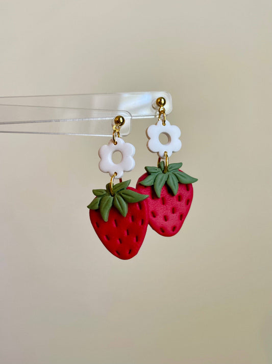 Strawberry Flower Earrings